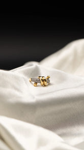 Clasped Gold Statement Ring